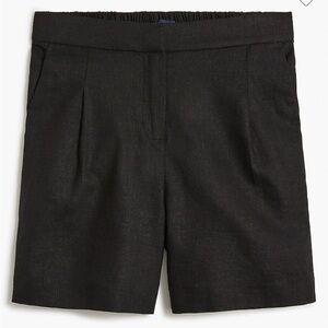 J. Crew Factory women’s elastic-back linen-blend pleated shorts (2)